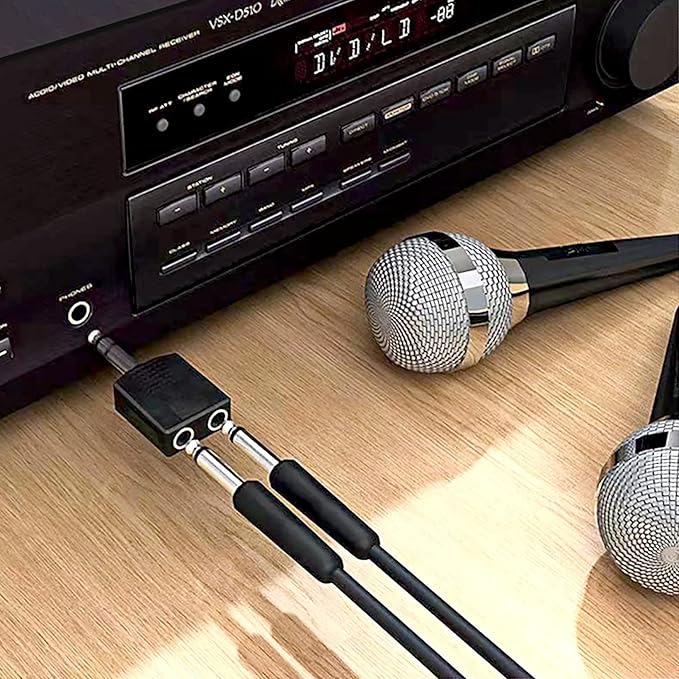 Sairps 1/4 Audio Splitter TRS Stereo Plug Interconnect Audio One Male 6.35mm - Image 5