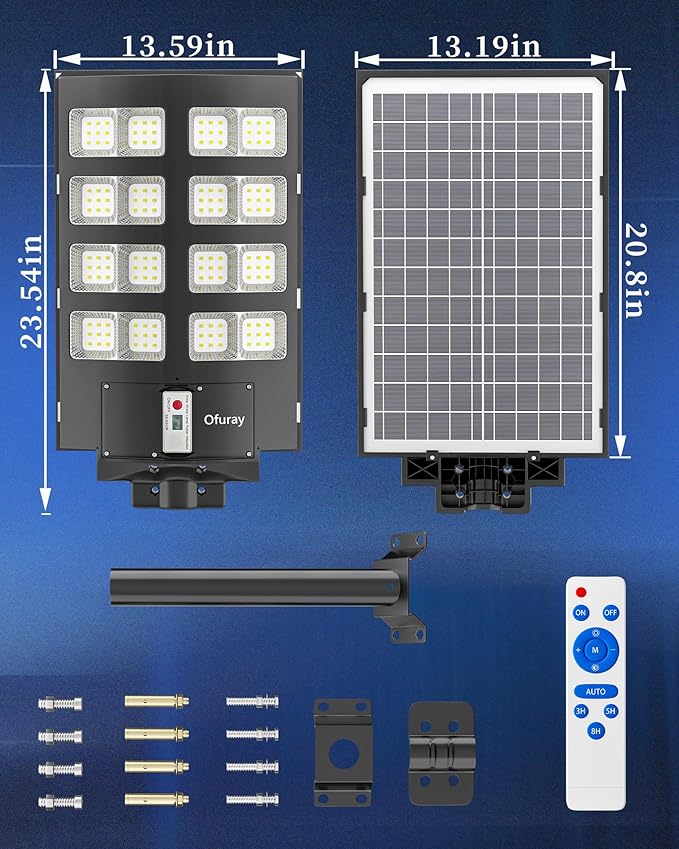 Ofuray Of-2600W Solar Street Lights Outdoor, 268000LM Solar Security Flood - Image 7