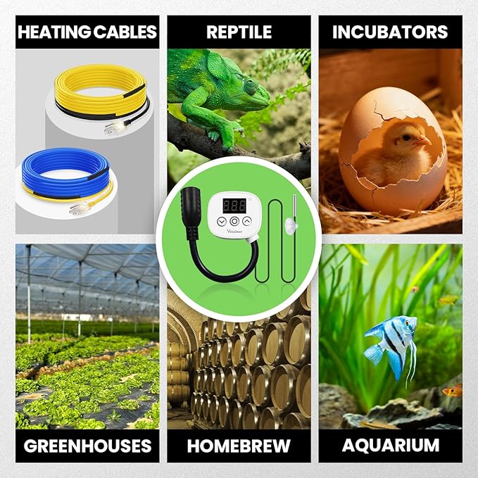 YeloDeer Digital Temperature Controller Outlet, Plug in Thermostat Switch - Image 9