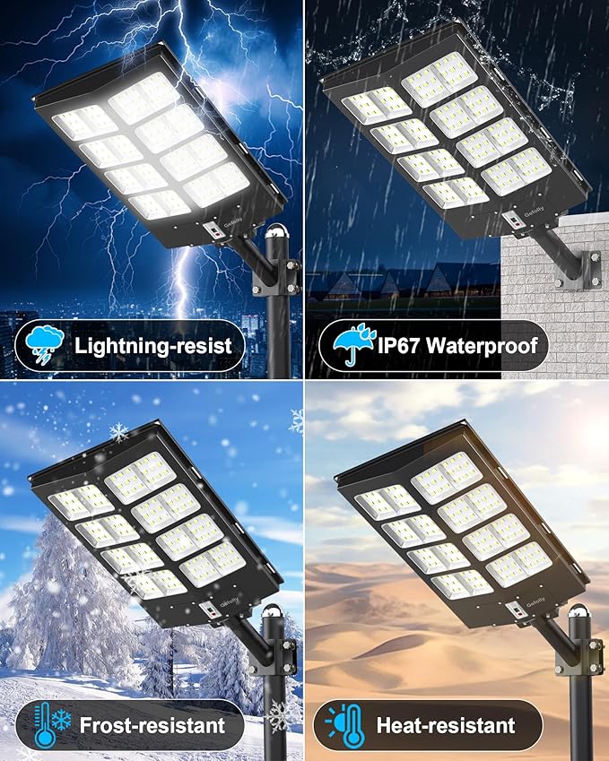Gefolly SL-3800W Solar Street Light Outdoor 380000LM Wide Angle Commercial - Image 7