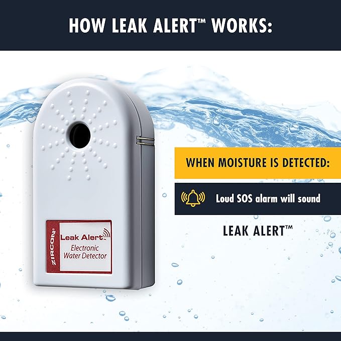 Zircon Leak Alert Water Leak Detector & Flood Sensor Alarm/Water Leak Sensor - Image 5