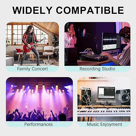 Lightning to Dual 6.35mm 1/4" TS Mono Stereo Y-Cable Splitter, 3 in 1 to Dual - Image 7