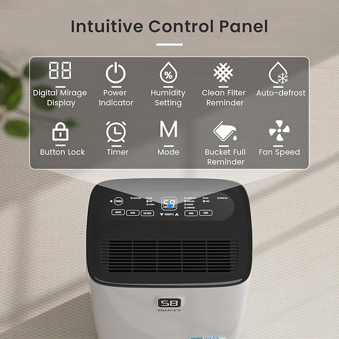 Yaufey 6000 Sq. Ft. Energy Star Certified Dehumidifier, Max 120 Pints - Image 9