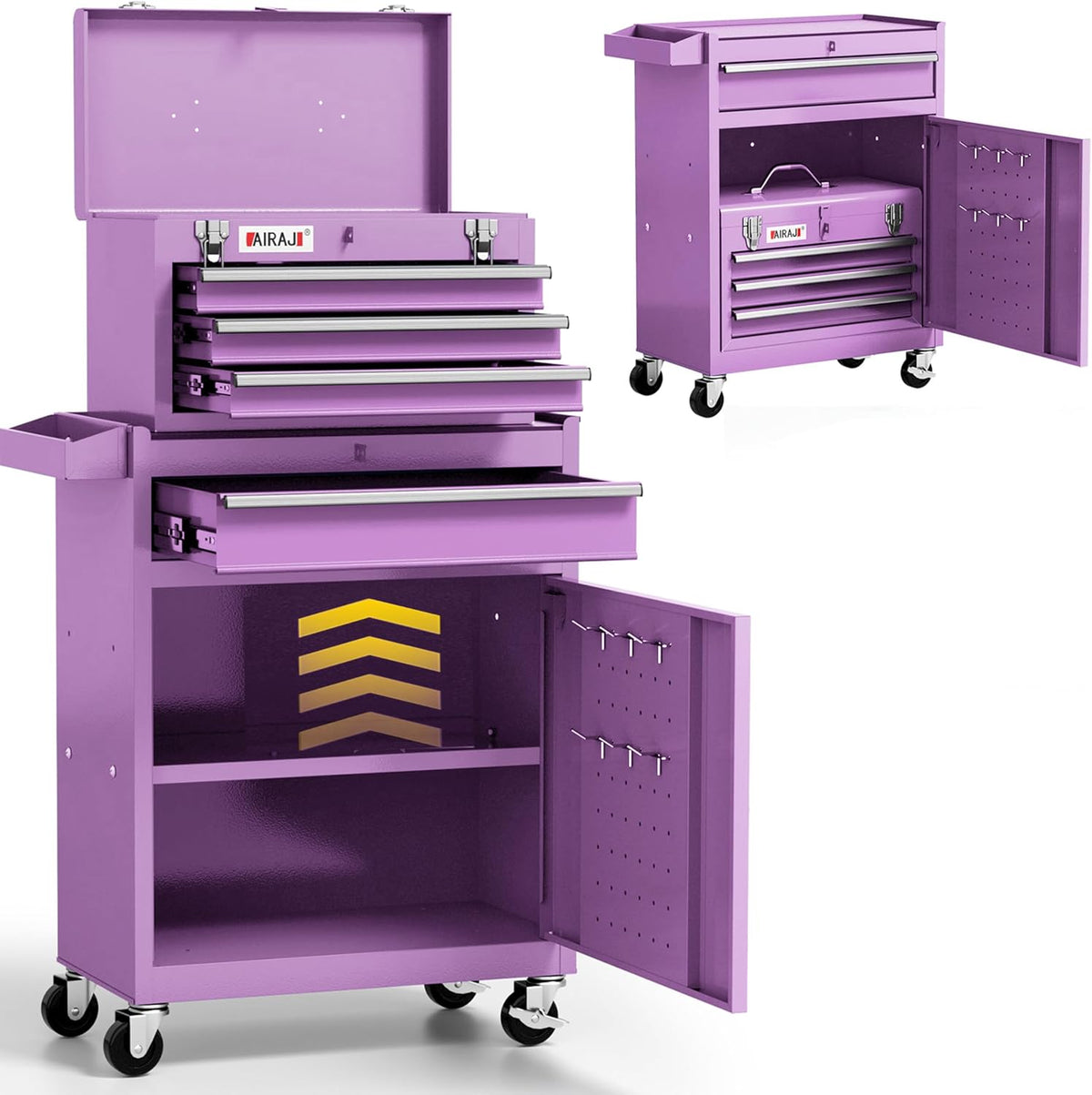 airaj 40" 4-drawer rolling tool chest with 360°, main product view