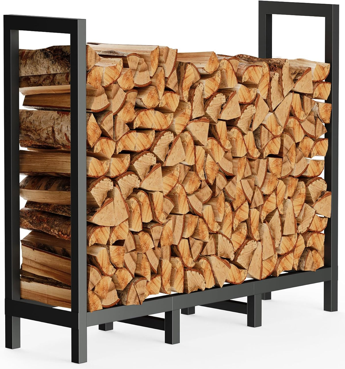 4ft outdoor firewood rack log holder for fire, main product view
