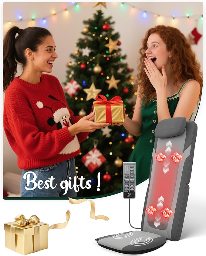 Snailax Gifts for Men Women Chair Back Massager for Full Back Pain Relief Deep - Image 9
