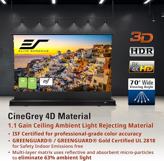 Elite Screens Kestrel Tab-Tension Pro CineGrey 4D, 16:9 Aspect Ratio, ISF - Image 9
