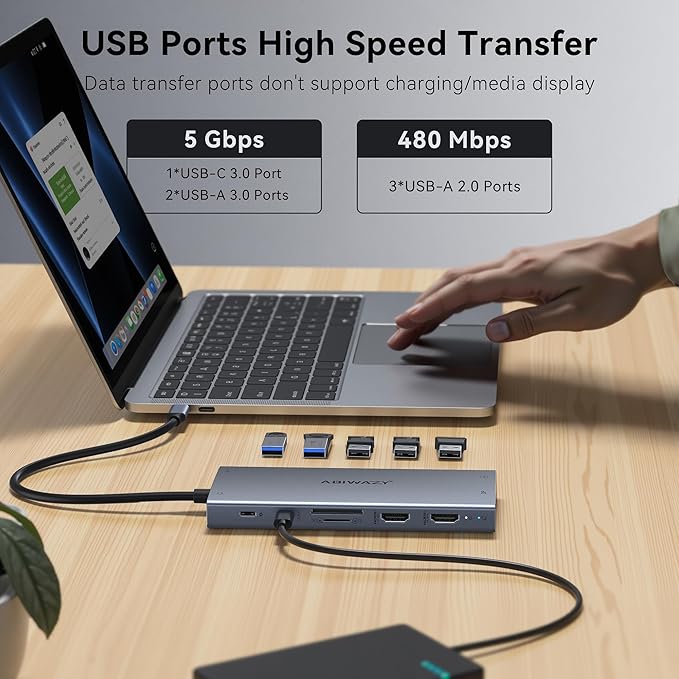 USB C Laptop Docking Station Dual Monitor - Image 7