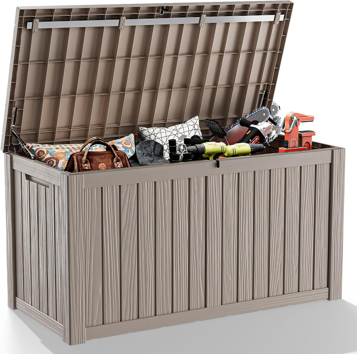 patiozen 180 gallon outdoor deck box,waterproof resin outdoor, main product view