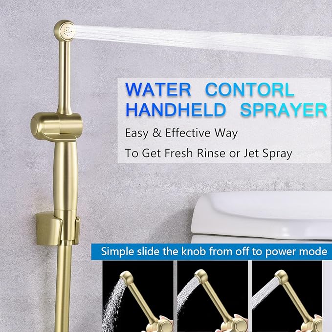 SonTiy Handheld Bidet Toilet Sprayer, Brass Cloth Diaper Sprayer Hand Held - Image 9