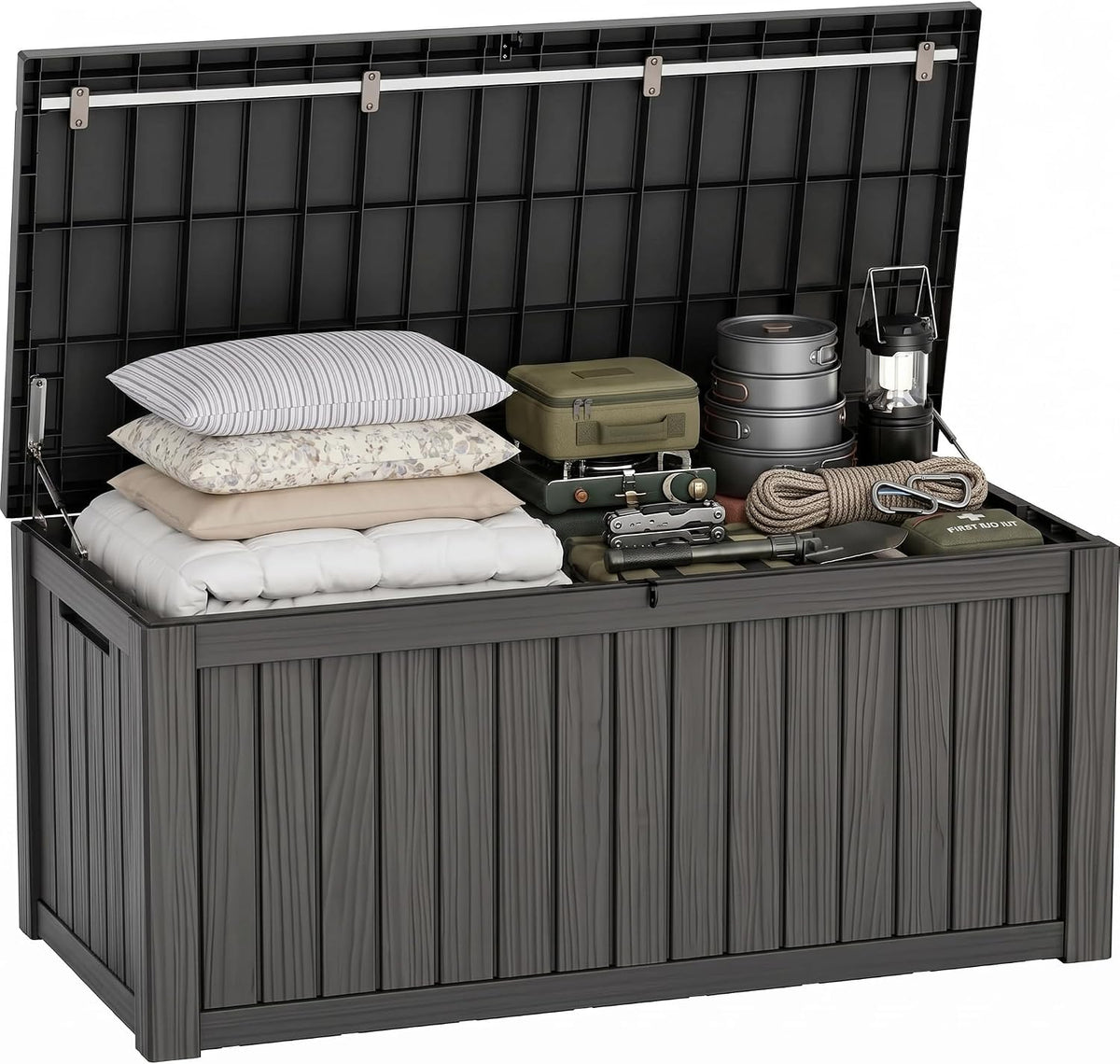 rojik 170 gallon waterproof outdoor deck storage box, main product view