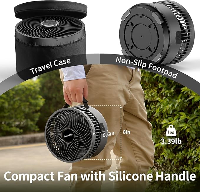Socool 20000mAh Portable Fan Foldable Wireless Battery Rechargeable - Image 7