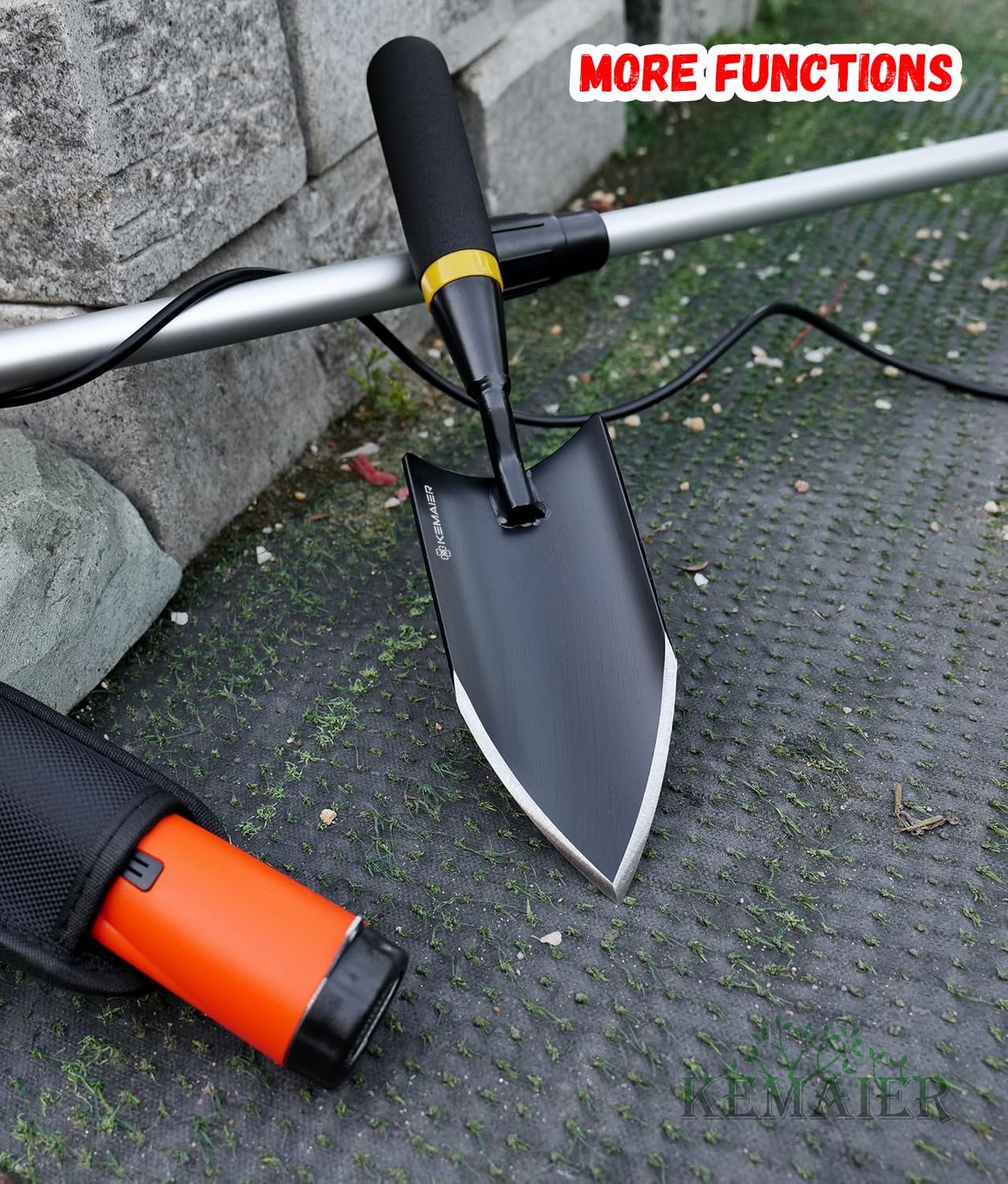 Kemaier Heavy Duty Gardening Hand Trowel - Carbon Steel Shovels Tool | Sharp Weeding, Precision Digging, Industrial-Duty Garden Spade, Engineered for Pros Who Demand More