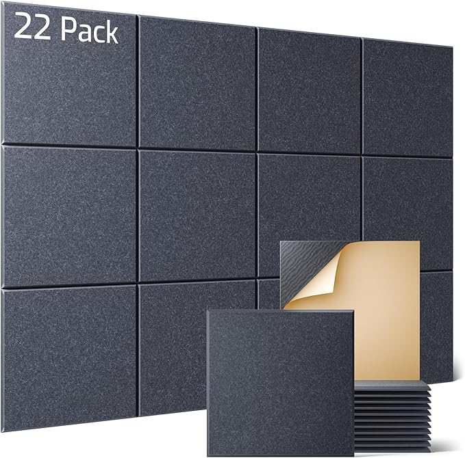 Sonicism 22 Pack Acoustic Wall Panels by Sonicism