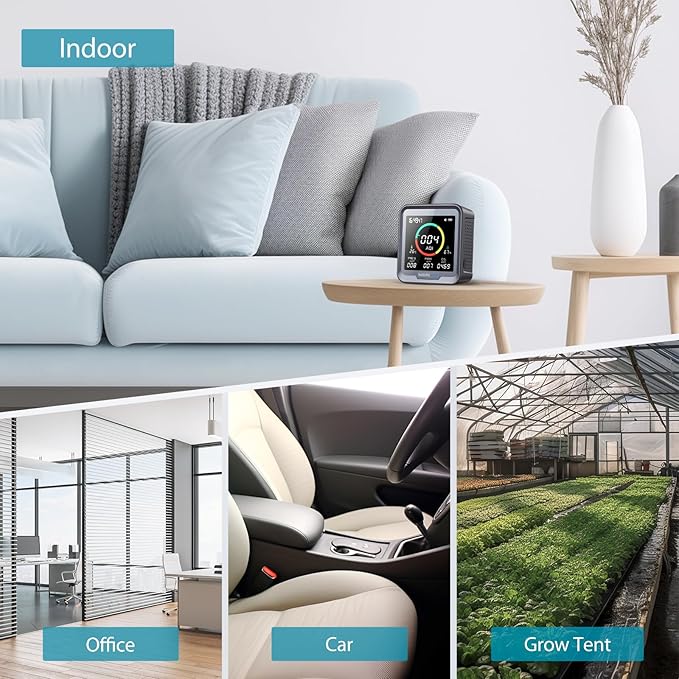 INKBIRDPLUS NDIR Co2 Monitor, Indoor Air Quality Monitor Battery Powered - Image 9