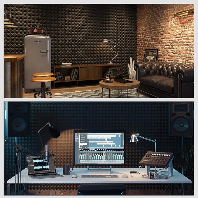 JBER 24Pack Pyramid sound proof foam panels - Image 6