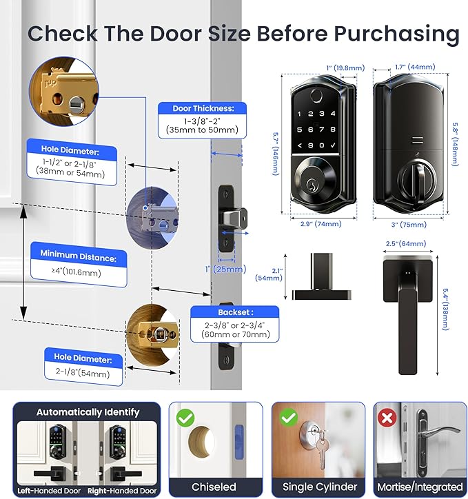 Veise VE017-B Fingerprint Smart Lock - Image 9