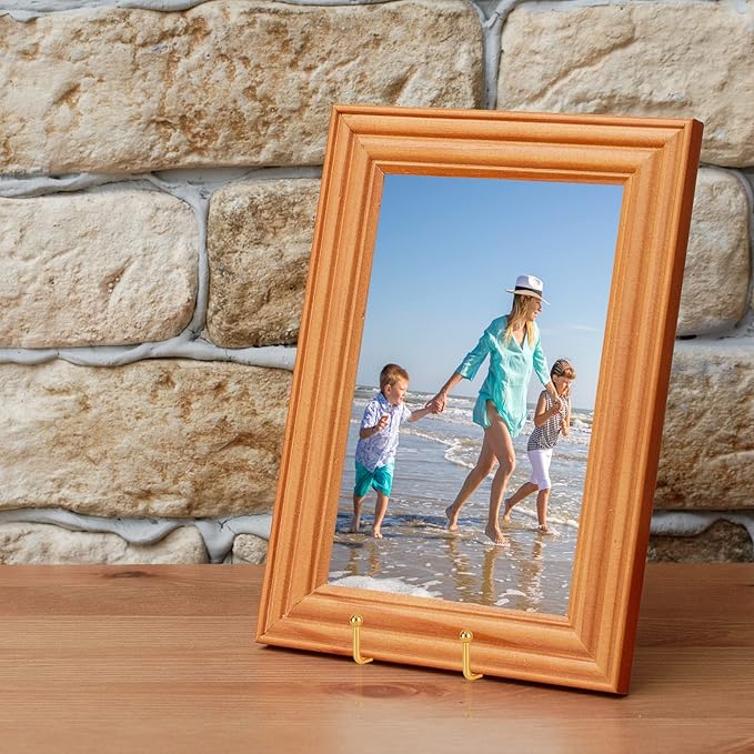 IBosins 5 Pack 6 Inch Plate Holder Display Stands, Metal Gold Frame Stand - Image 7