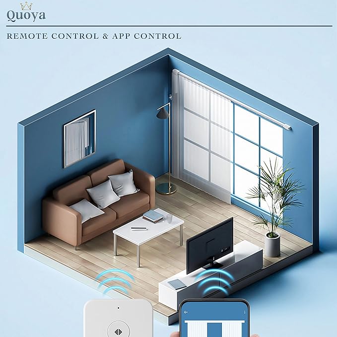 QUOYA QL600 Smart Electric Curtain Track, Motorized motor, Adjustable track - Image 7