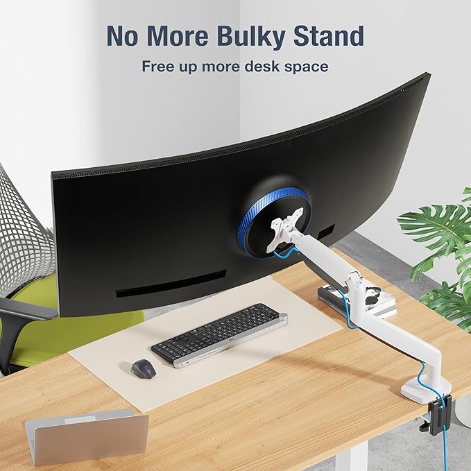 AVLT Single 17"-45" Monitor Arm Desk Mount Premium Mechanical Spring fits One - Image 7