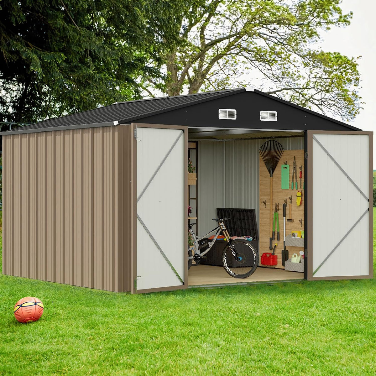 gunji 10 x 8 ft shed outdoor storage, main product view