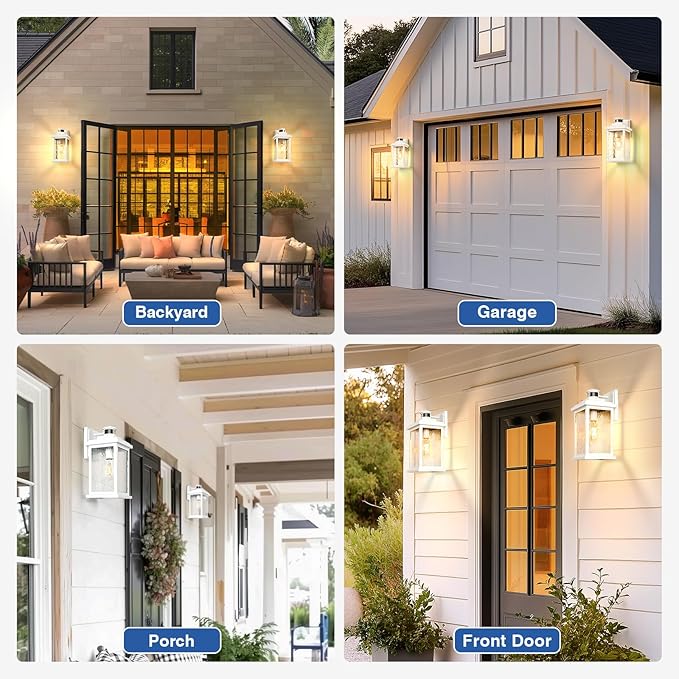 VIANIS Large Adjustable Sensitivity Motion Sensor Exterior Porch Lights - Image 9