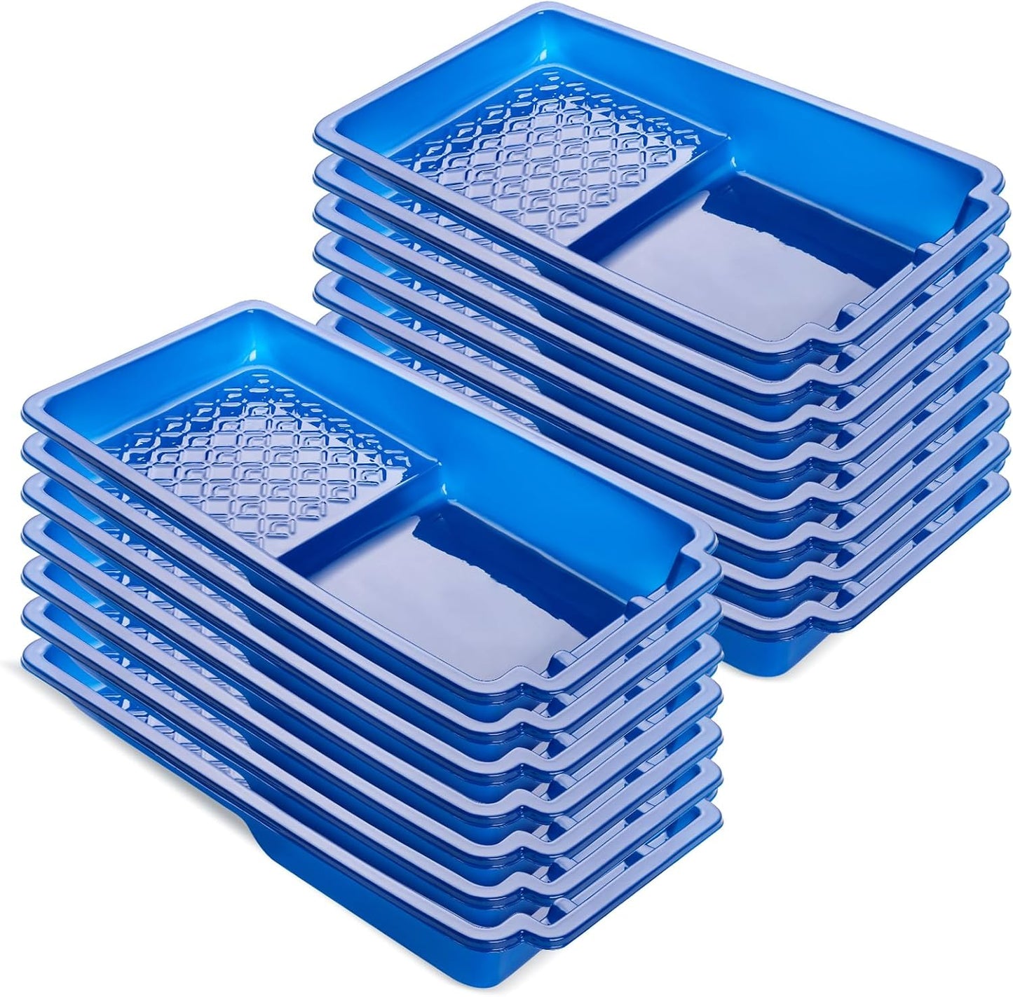 Mister Rui 4 Inch Paint Tray Liners 15-Pack, Disposable Liners Refills | Thickened Plastic Liners for 4 Inch Trays–Quick Cleanup. Ideal for Trim, Touch-Ups and Small Projects