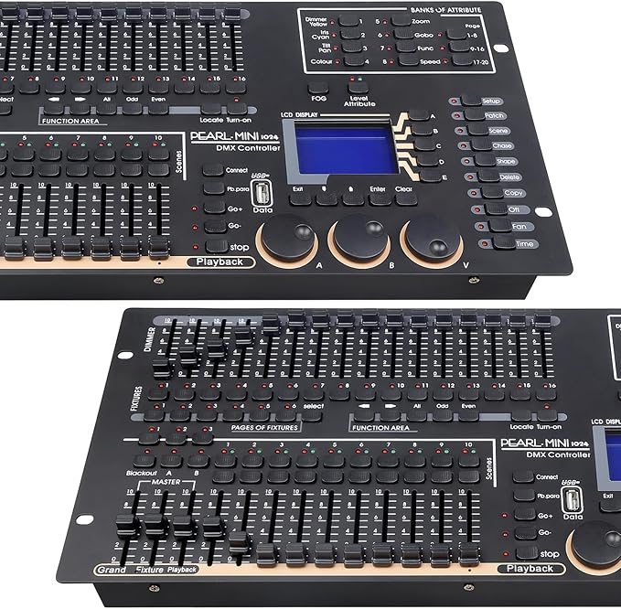Professional DMX512 Stage Lighting Controller, Mini Pearl Stage Light Console - Image 8