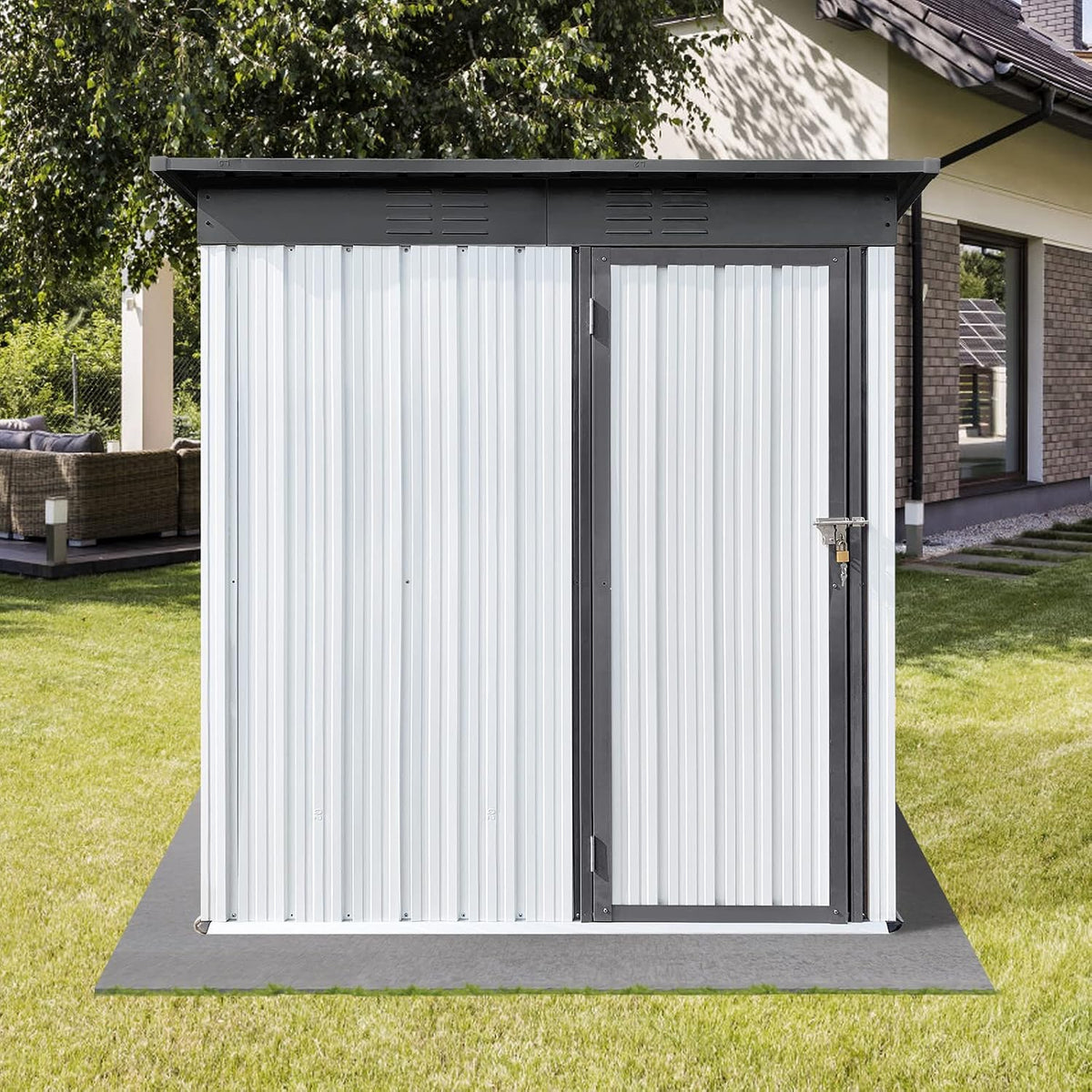 3 ft outdoor storage shed lockable metal garden, main product view
