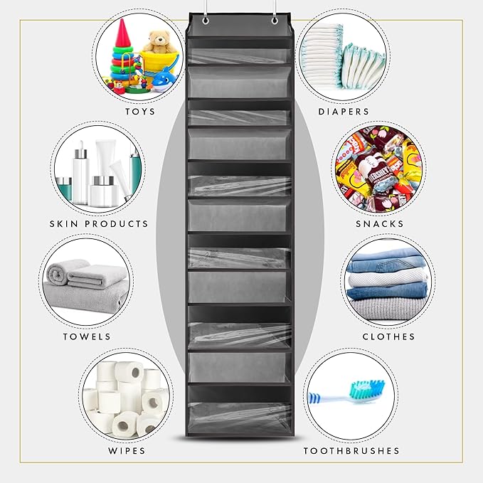 HOMELUX THEORY UPGRADED 6 Tiers Over The Door Organizer Hanging - Image 9