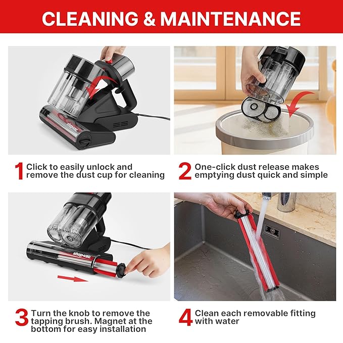 Shop-Vac Mattress Vacuum Cleaner, 14KPa Powerful Bed Vacuum - Image 7