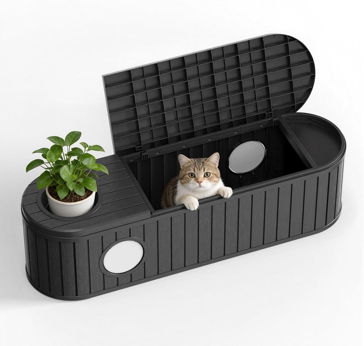 drato outdoor storage box, resin deck storage box, main product view