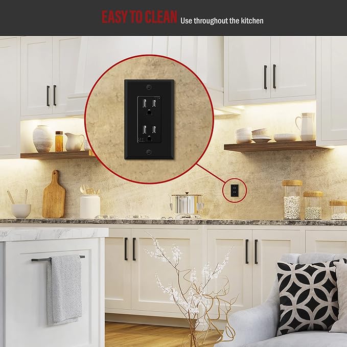 ENERLITES Decorator Switch Metal Wall Plate, Outlet Cover, Corrosion Resistant - Image 7