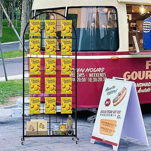 VGMiu Grid Wall Panel 1PCS Display Stand 2' x 5.2' FT Black Grid Wall Panels - Image 7