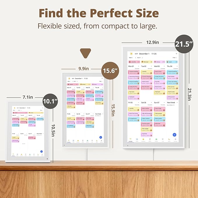 Digital Calendar 15.6-inch Smart Chore Chart, Home Electronic Wall/Tabletop - Image 9