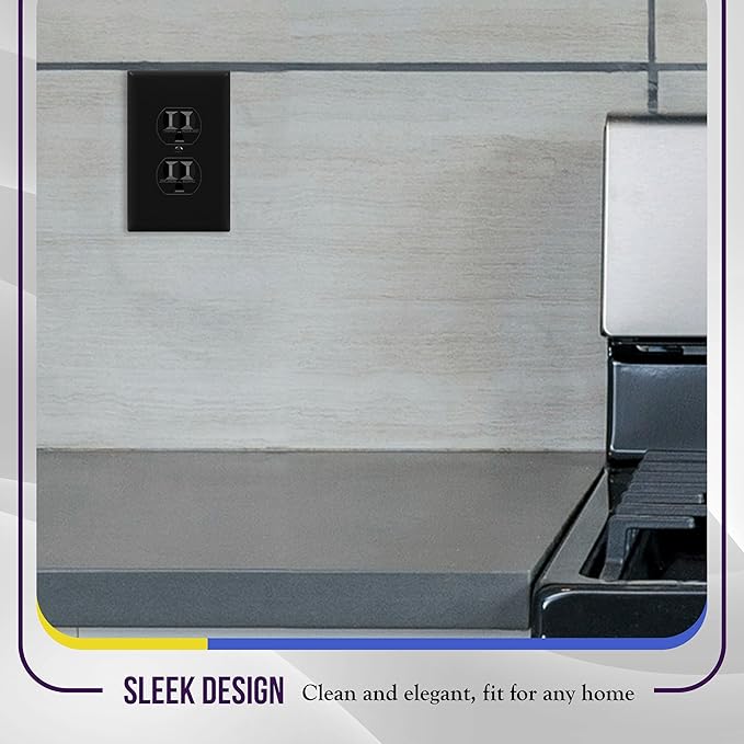 ENERLITES Duplex Receptacle Outlet Wall Plate, Electrical Outlet Cover - Image 7