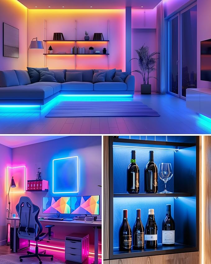 HitLights LED Strip Lights, Small LED Light Strips Dimmable, RGB 5050 Color - Image 9
