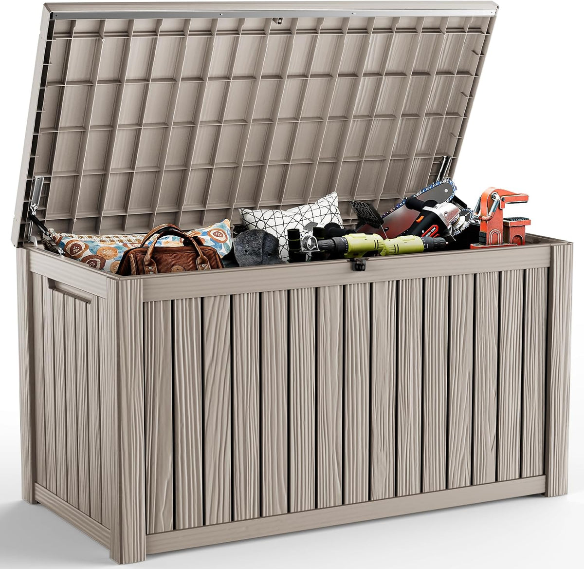 patiozen 200 gallon outdoor deck box,waterproof resin outdoor, main product view