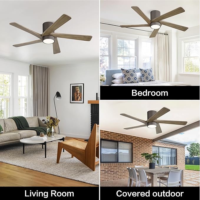 WINGBO 54 Inch Flush Mount DC Ceiling Fan - Image 8