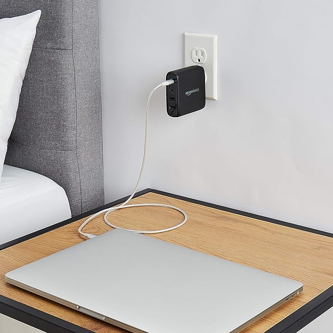 Amazon Basics 100W Four-Port GaN Wall Charger w/ 2 USB-C & 2 USB-A Ports w/PD - Image 8