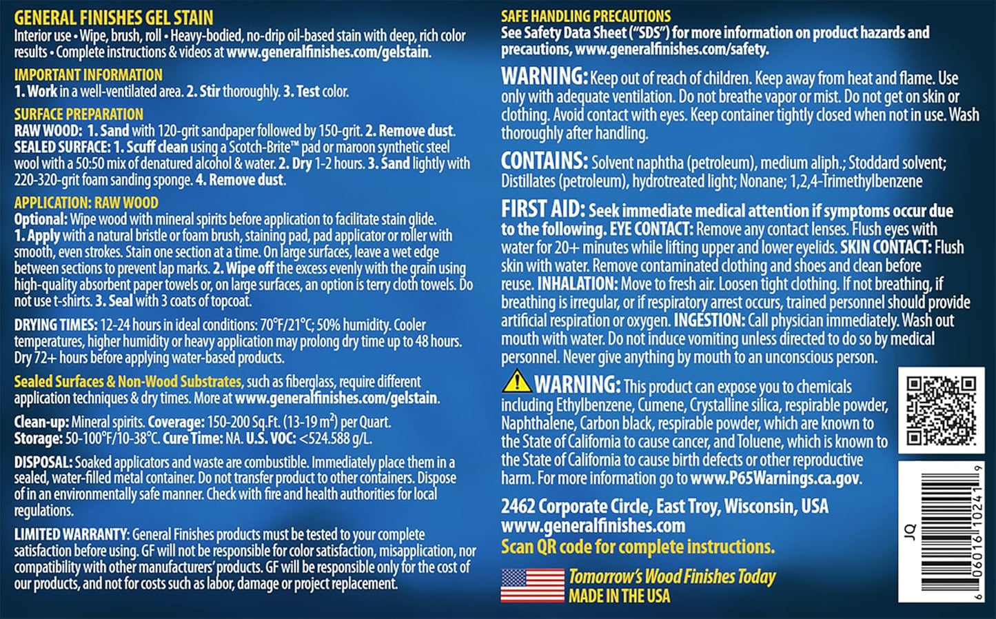 General Finishes Oil Base Gel Stain, 1 Pint, Java