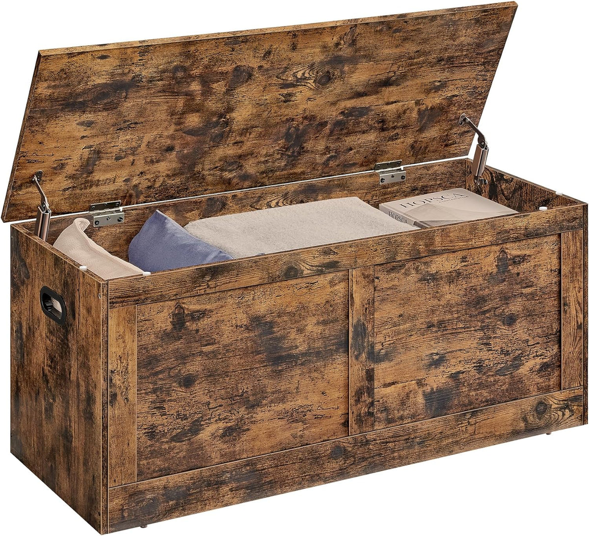 vasagle storage chest with 2 safety hinges, 15.7, main product view