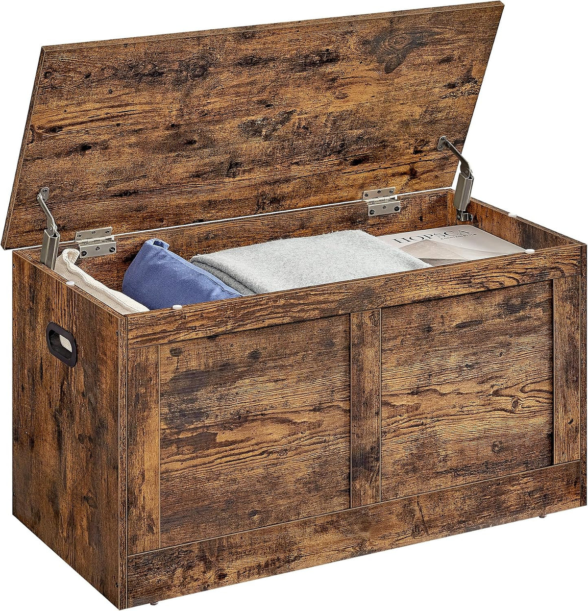 vasagle storage chest with 2 safety hinges, 15.7, main product view