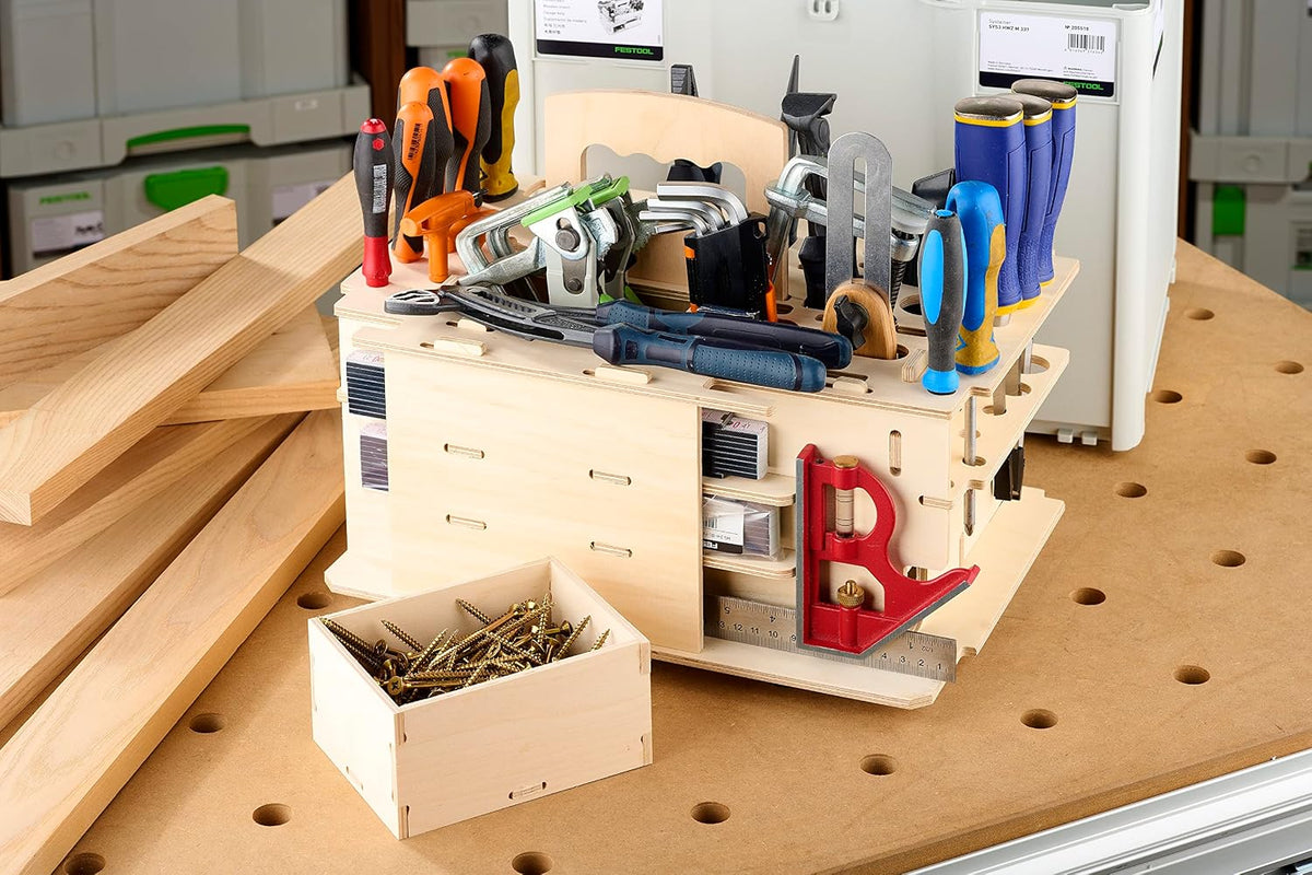 festool 205518 tool organizer sys 4 systainer on a desk or shelf