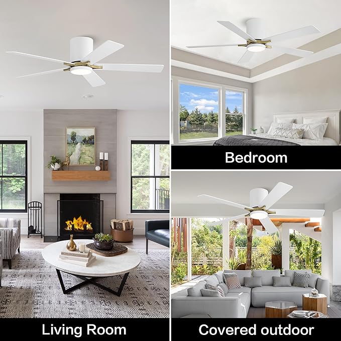WINGBO 52" DC Flush Mount Ceiling Fan - Image 8