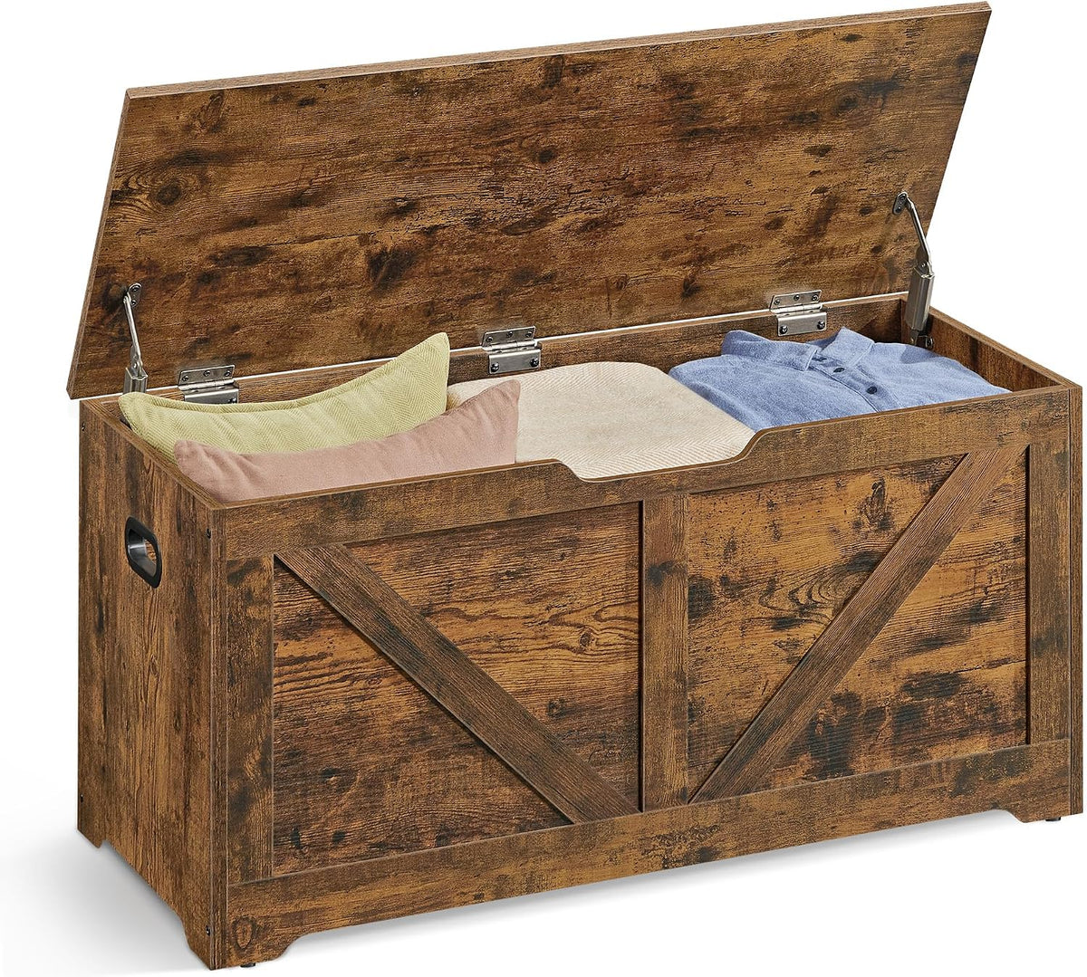 vasagle storage chest with 2 safety hinges, 15.7, main product view
