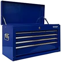 workington portable metal tool chest with 6 drawers, side view