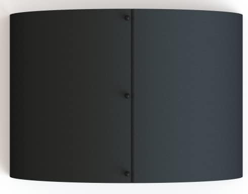 therackco. circular firewood rack for wood storage, metal, front angle view