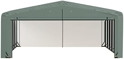 shelterlogic sheltertube garage & storage shelter, 20' x, front angle view