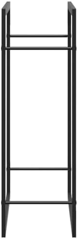 vidaxl firewood rack matt black 31.5"x11"x33.9" steel, package contents